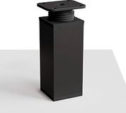 Merkloos / Sans marque Shenzhen Haorui Industrial Technology Co., Ltd. Set van 8 Moderne Meubelpoten - Verstelbare Hoogte Zwart Mat 100 mm Vierkant Profiel voor Kasten en Meubels