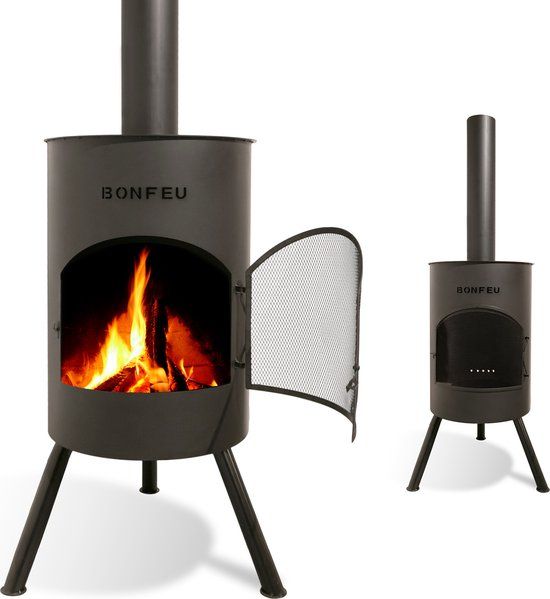 BonFeu BonTon 50 Zwart Tuinhaard Staal - 172cm