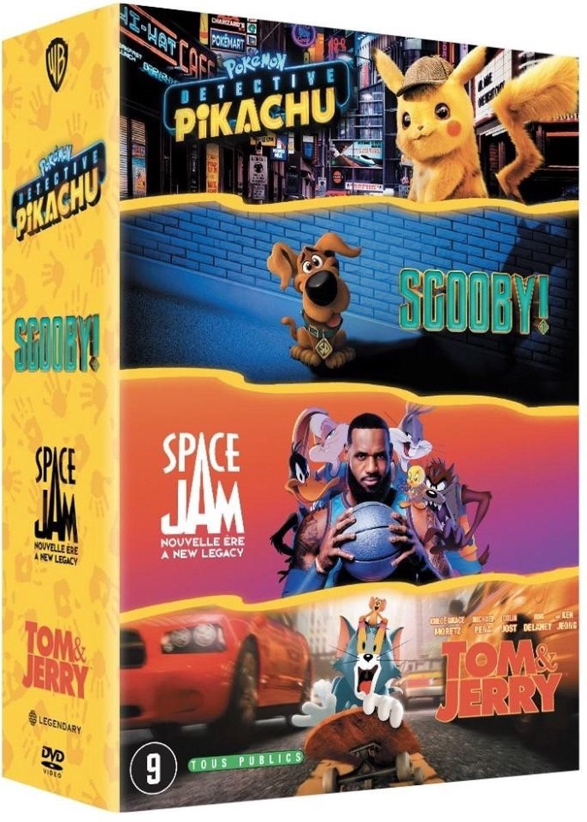 Warner Home Video Space Jam : A New Legacy + Scoob! + Tom&Jerry + Detective Pikachu *DVD)