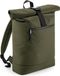 BagBase Sac à dos à rabat recyclé BG286 - Vert militaire - 32 x 44 x 13 cm
