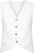 OMBRE Gilet - Slim Fit - Knopen - Effen Blanc L
