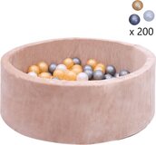Sunny Boaz Ballenbak inclusief 200 ballen Velvet Beige - Ballenbad rond Ø90x30cm