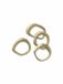 Ferm Living Flow set de 4 serviettringen in Messing