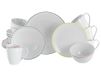 CreaTable, 24055 Serie Luna Color Line 20-delig porseleinen tafelservies voor 4 personen, vaatwasser- en magnetronbestendig, kwaliteitsproductie