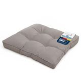 Beautissu Tuinkussen Waterafstotend Outdoor Kussen 60x60x10 cm – Zitkussen Licht Grijs Kussen voor Tuinmeubelen – Flair Lounge