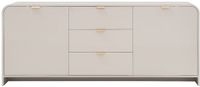 Vente-unique Dressoir met 2 deuren en 3 lades - Beige en goud - ORALINO