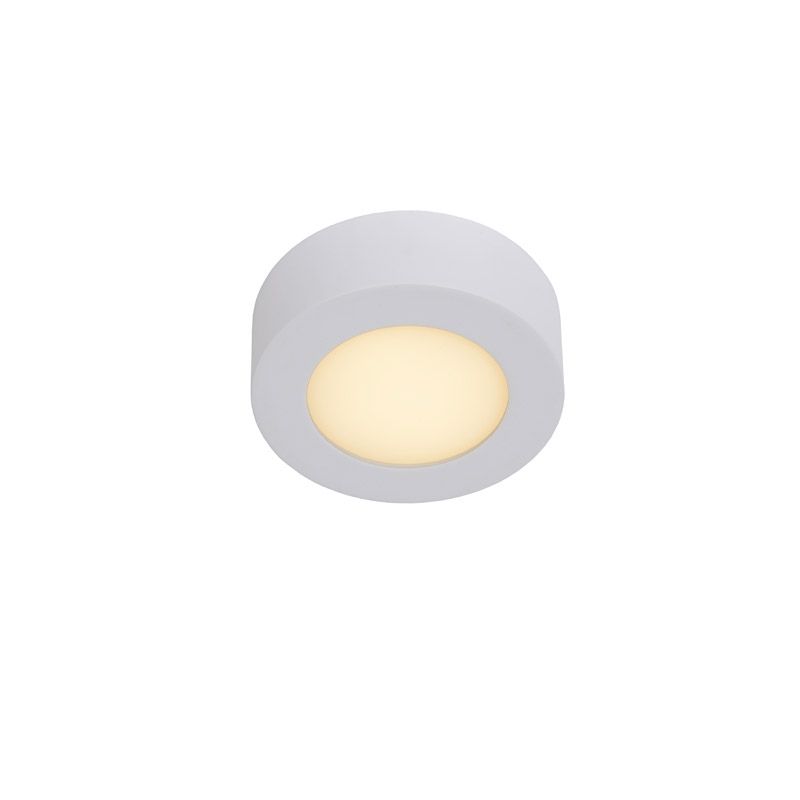 Lucide Brice-LED Plafondlamp Wit - Ø 11,7 cm - LED Dimb. - IP44