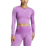 Adidas Knit T-shirt Met Lange Mouwen Paars M Vrouw