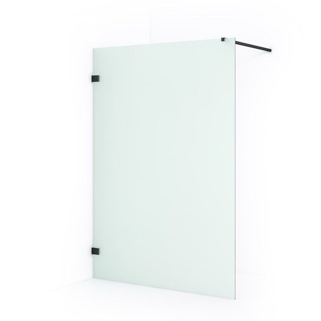 Maxaro Inloopdouche Diamond 140cm 8mm Mat Veiligheidsglas Zwart Chroom
