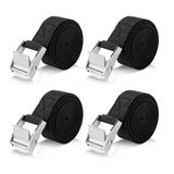Romon Bevestigingsriemen van 4 m, set met 4 ratelriemen met gesp 25 mm, ladingveiligheid, weerstand tot 250 kg, verankeringsriem met sluiting voor motorfiets, fiets, vrachtwagen