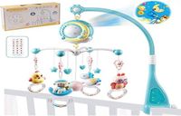 Unyqoos® Baby mobiel met muziek - Draaibare wieg mobiel met projectie en afstandsbediening - Blauw