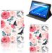 B2Ctelecom Housse pour tablette Lenovo Tab E10 Papillon Roses