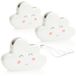 COM-FOUR® 3x luchtbevochtiger verwarming - radiator luchtbevochtiger "cloud" - verwarming waterverdamper van keramiek in grappig wolkendesign - 300 ml
