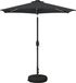 vidaXL Tuinparasol met LED-verlichting en voet 2,3 x 2,3 m Polyester Antraciet