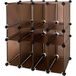 SoBuy Armoire à compartiments - 12 compartiments - 95 x 76 x 38 cm - Plastique - Gris