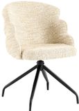 Giga Meubel Eetkamerstoel Claes - Beige - Draaibaar - Set van 2