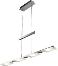 B.K.Licht LED Hanglamp - Glazen - Zilver - 18W - 3000K - 1600lm - Eetkamer