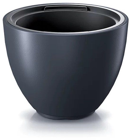 Prosperplast Heos Plantenpot - Kunststof - Antraciet - D57 x H43 cm - Met Binnenpot