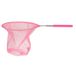 Ibergarden Schepnet/visnet/vlindernet - Uitschuifbaar - roze - van 38 cm tot 75 cm