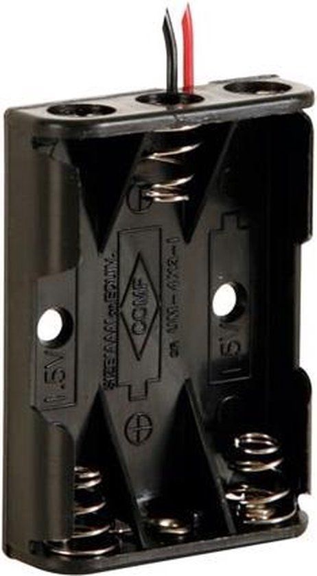 Velleman Batterijhouder Voor 3 X AAA-Batterijen