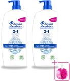 Head & Shoulders 2 x Classique 2-en-1 Shampoo + Après-shampoing Antipelliculaire - 1000ml