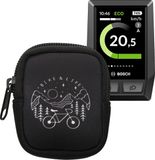 kwmobile Tasje geschikt voor Bosch Kiox / Kiox 300 - Fiets GPS hoes Bike Life Wit Zwart