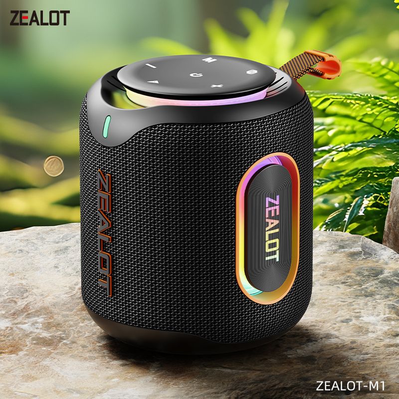 ZEALOT-M1 Speaker Draagbare Bluetooth-luidspreker met verbeterde bas, Bluetooth 5.4, 10 uur speeltijd, voor kamperen en wandelen