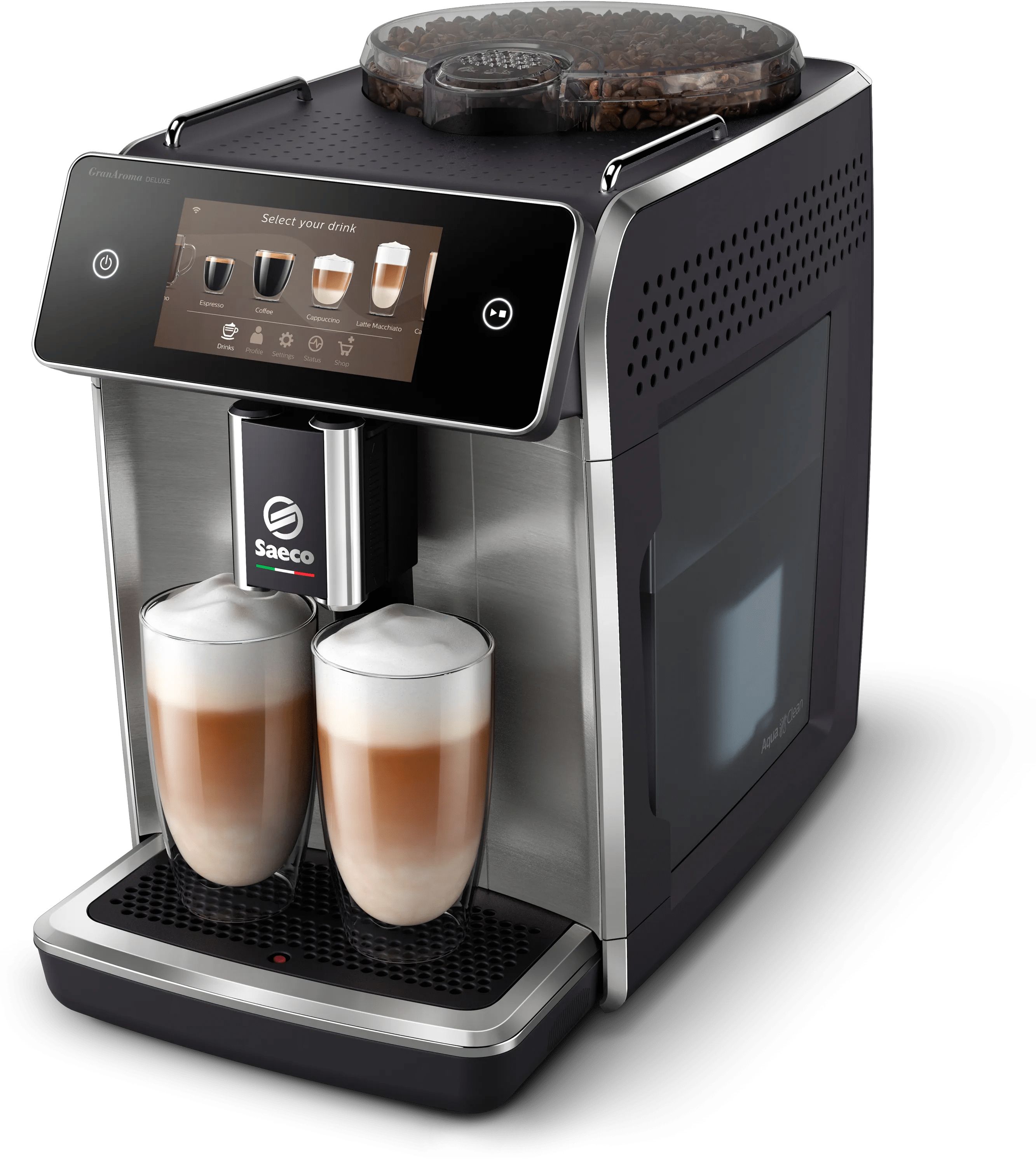 Saeco GranAroma Deluxe SM6685 Volautomatische Espressomachine - Zwart/Metallic