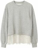 ONLY - ONLMIMI L/S LACE DETAIL CS SWT Dames Trui