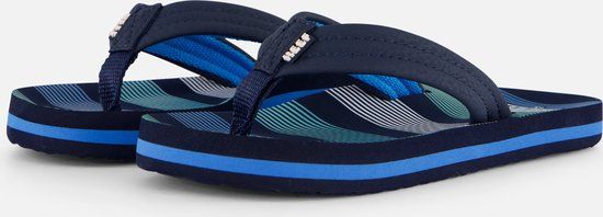 Reef Kids Ahideep Sea Stripes Jongens Slippers - Blauw - Maat 35
