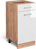 Vicco R-Line Keukenonderkast – 40 cm WB Marmer Zwart hoogglans