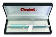 Pentel BL407LS-BOX EnerGel Liquid Gel Roller Sterling met mat-ijsblauwe behuizing, lijndikte 0,35 mm, kogeldiameter 0,7 mm, zwart, 1 stuk
