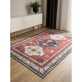 benuta Teppich George, rechteckig, Höhe: 5 mm, Vintage-Look, Kurzflor, Teppich Wohnzimmer, Schlafzimmer, Waschbar