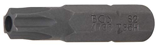 BGS 4736 Bit T35 - 6,3 mm (1/4") buitenzeskant - T-profiel (voor Torx) met boring
