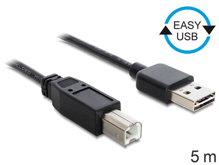 DeLOCK 85553 USB-kabel - 5 m - Zwart