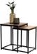 JOYA Set de 2 tables d'appoint carrées 35x35xH45 cm et 40x40xH50 cm