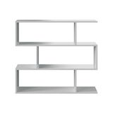 CaliCosy BLUCO Boekenkast, ruimteverdeler, model DANERYS, kleur wit, glanzend, 110x97x24 cm