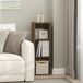 Furinno Fulda Boekenrek, smalle boekenkast met 3 niveaus, met 10 inch breed opbergrek, voor woonkamer, slaapkamer, thuiskantoor, barnsteen grenen