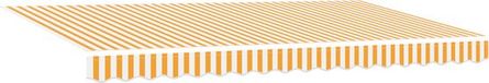 vidaXL - Vervangingsdoek - zonnescherm - voor - 4x2 - m - Geel - & - wit - gestreept