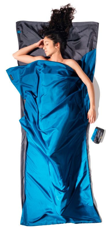 Cocoon Travel Sheet Zijde grijsblauw 2018