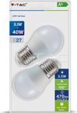 V-TAC VT-2166 LED-lamp E27 5.5 W Neutraal wit 4000 K 470 lm 2 stuks