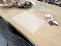 Secret de Gourmet tafel placemat - PU-leer/leer look - beige - 45 x 30 cm