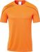 Uhlsport Stream 22 Shirt Korte Mouw Heren - Fluo Oranje / Zwart | Maat: 3XL