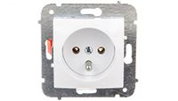 CARLA Single stopcontact met/u wit 1733-10 elektro-plast nasielsk 5901752634909