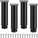 Ibenzoa® Set de quatre pieds de meuble en acier inoxydable avec hauteur réglable et stabilisations