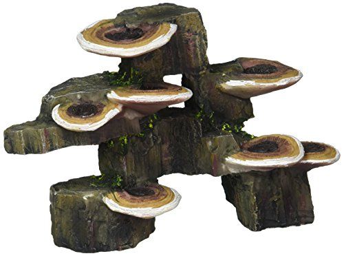 Penn-Plax RR1006 Mushroom on Rock Aquarium Ornament, Small - 6" x 3" x 4.8"