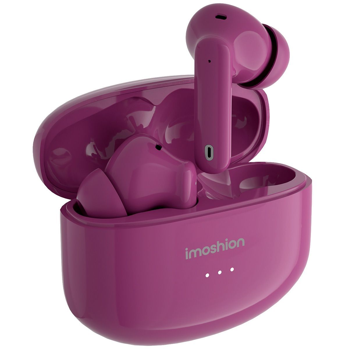 iMoshion Aura Pro Earbuds - Wireless Bluetooth Earphones with ANC - Bordeaux