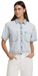 Guess Jeans W5gh0fd5m83 Boxy Fit Overhemd Met Korte Mouwen Blauw M Vrouw