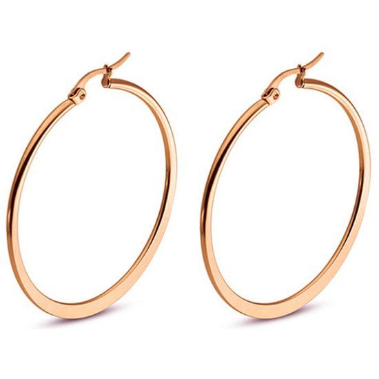 Cilla Jewels Hoop Oorringen Edelstaal Rosé 30mm