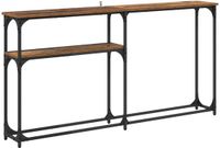 vidaXL Consoltabel Oud Hout 145 x 22,5 x 75 cm Bewerkt hout